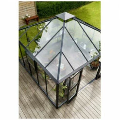 ATOUT LOISIR Serre En Verre Trempé Oasis 13.50 M², Couleur Anthracite, Base Sans Base - Anthracite -France Serre de jardin Soldes 2022 17859309 5