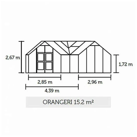 JULIANA Serre En Verre Trempé Orangerie 15.2 M², Couleur Anthracite, Base Sans Base - Anthracite 7 JULIANA Serre En Verre Trempé Orangerie 15.2 M², Couleur Anthracite, Base Sans Base - Anthracite – Image 5