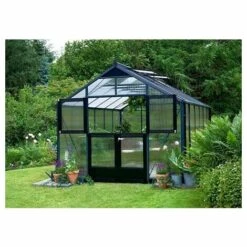 JULIANA Serre Polycarbonate Premium 8.80 M², Couleur Anthracite, Base Avec Base - Anthracite 7 JULIANA Serre Polycarbonate Premium 8.80 M², Couleur Anthracite, Base Avec Base - Anthracite -France Serre de jardin Soldes 2022 17859386 3