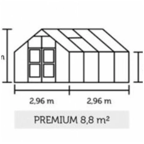 JULIANA Serre Polycarbonate Premium 8.80 M², Couleur Anthracite, Base Avec Base - Anthracite 5 JULIANA Serre Polycarbonate Premium 8.80 M², Couleur Anthracite, Base Avec Base - Anthracite – Image 4