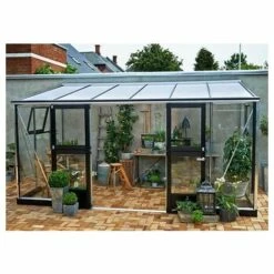 JULIANA Serre En Verre Trempé Véranda 4.40 M², Couleur Silver, Base Sans Base - Silver 7 JULIANA Serre En Verre Trempé Véranda 4.40 M², Couleur Silver, Base Sans Base - Silver -France Serre de jardin Soldes 2022 17859579 3