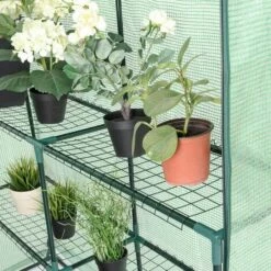 COSTWAY SERRE DE JARDINAGE Serre De Jardin Chaud Serre à Tomates Tente De Plante 3 étages En Vert Transparent 143x143x195cm 9 COSTWAY SERRE DE JARDINAGE Serre De Jardin Chaud Serre à Tomates Tente De Plante 3 étages En Vert Transparent 143x143x195cm -France Serre de jardin Soldes 2022 17914473 3