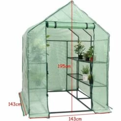 COSTWAY SERRE DE JARDINAGE Serre De Jardin Chaud Serre à Tomates Tente De Plante 3 étages En Vert Transparent 143x143x195cm 11 COSTWAY SERRE DE JARDINAGE Serre De Jardin Chaud Serre à Tomates Tente De Plante 3 étages En Vert Transparent 143x143x195cm -France Serre de jardin Soldes 2022 17914473 5