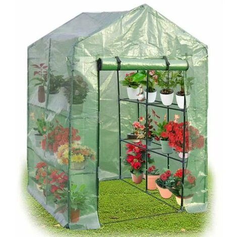 COSTWAY SERRE DE JARDINAGE Mini Serre De Jardin 143x73x195cm Serre à Tomates Tente De Plante 4 étages Vert 3 COSTWAY SERRE DE JARDINAGE Mini Serre De Jardin 143x73x195cm Serre à Tomates Tente De Plante 4 étages Vert