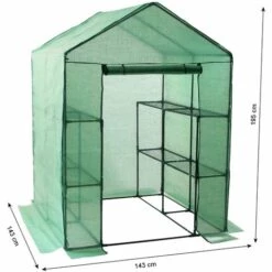 Zelsius Serre Serre à Feuilles Avec 8 étagères | 195 X 143 X 143 Cm 7 Zelsius Serre Serre à Feuilles Avec 8 étagères | 195 X 143 X 143 Cm -France Serre de jardin Soldes 2022 18086879 3