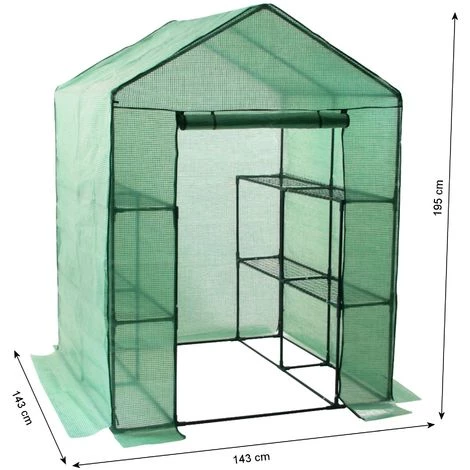 Zelsius Serre Serre à Feuilles Avec 8 étagères | 195 X 143 X 143 Cm 5 Zelsius Serre Serre à Feuilles Avec 8 étagères | 195 X 143 X 143 Cm – Image 3
