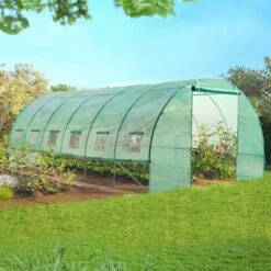 IDMARKET Serre Tunnel De Jardin 4 Saisons 18m² Verte Gamme Maraîchère CRIMÉE 6x3M - Vert -France Serre de jardin Soldes 2022 18263439 3