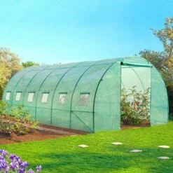 IDMARKET Serre Tunnel De Jardin 4 Saisons 18m² Verte Gamme Maraîchère CRIMÉE 6x3M - Vert -France Serre de jardin Soldes 2022 18263439 5