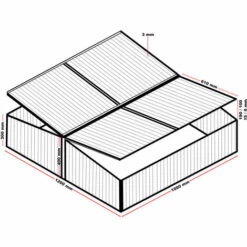 WILTEC Serre Jardin Double Aluminium 100x120x40cm Toit Blocable Résistant Aux Intempéries Rayons UV -France Serre de jardin Soldes 2022 18359575 3