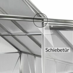 GARDEBRUK Deuba Serre De Jardin En Aluminium 5,85m³ Abri Extérieur De Plantes Légumes Fruits 190x190x195cm Gouttière -France Serre de jardin Soldes 2022 18473173 5