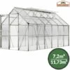 GARDEBRUK Serre De Jardin En Aluminium 11,73m³ Incl. 4 Fenêtres - 380 X 190 Cm -France Serre de jardin Soldes 2022 18510291 1
