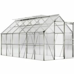 GARDEBRUK Serre De Jardin En Aluminium 11,73m³ Incl. 4 Fenêtres - 380 X 190 Cm -France Serre de jardin Soldes 2022 18510291 2