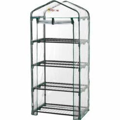 OGROW Mini Serre De Balcon Terrasse Jardin | Tente Abri Portable Extérieure | 4 Étagères | 68,6 x 48,3 x 157,5 Cm -France Serre de jardin Soldes 2022 18734167 2