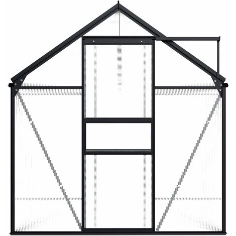 VidaXL Serre Anthracite Aluminium 5,89 M² - Anthracite 4 VidaXL Serre Anthracite Aluminium 5,89 M² - Anthracite – Image 2