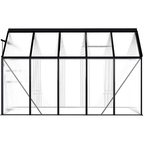 VidaXL Serre Anthracite Aluminium 5,89 M² - Anthracite 6 VidaXL Serre Anthracite Aluminium 5,89 M² - Anthracite – Image 4