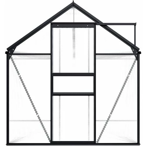 VidaXL Serre Anthracite Aluminium 7,03 M² - Anthracite 4 VidaXL Serre Anthracite Aluminium 7,03 M² - Anthracite – Image 2