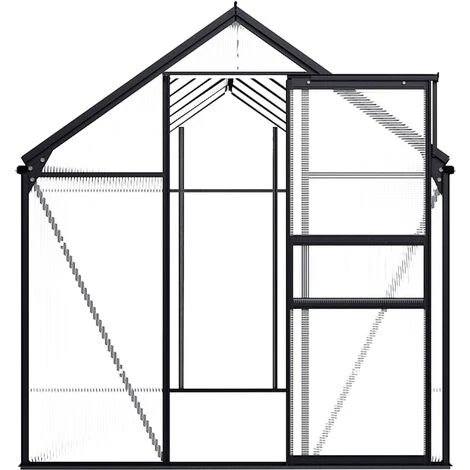 VidaXL Serre Anthracite Aluminium 7,03 M² - Anthracite 5 VidaXL Serre Anthracite Aluminium 7,03 M² - Anthracite – Image 3