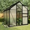 VidaXL Serre Avec Cadre De Base Anthracite Aluminium 3,61 M² - Anthracite -France Serre de jardin Soldes 2022 18800291 1