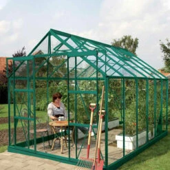 ATOUT LOISIR Serre En Verre Trempé Uranus - 9.70 M², Couleur Aluminium - Aluminium -France Serre de jardin Soldes 2022 20251924 3