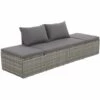 YOUTHUP Lit De Jardin Chaise Longue D'extérieur Avec Coussins Gris 195x60 Cm Résine Tressée - Gris -France Serre de jardin Soldes 2022 20448800 1