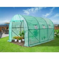 GARDEBRUK Serre De Jardin Tunnel Bâche Polyéthylène 350x200x200cm Serre 7 M² Légumes Semis -France Serre de jardin Soldes 2022 20502105 4