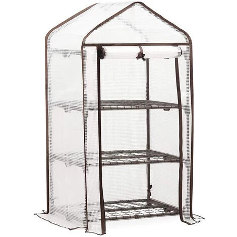 SEKEY Serre De Jardin Avec Bâche Amovible 69 X 49 X 125 Cm, Blanc 3 SEKEY Serre De Jardin Avec Bâche Amovible 69 X 49 X 125 Cm, Blanc