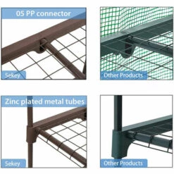 SEKEY Serre De Jardin Avec Bâche Amovible 69 X 49 X 125 Cm, Blanc 9 SEKEY Serre De Jardin Avec Bâche Amovible 69 X 49 X 125 Cm, Blanc -France Serre de jardin Soldes 2022 22844937 3