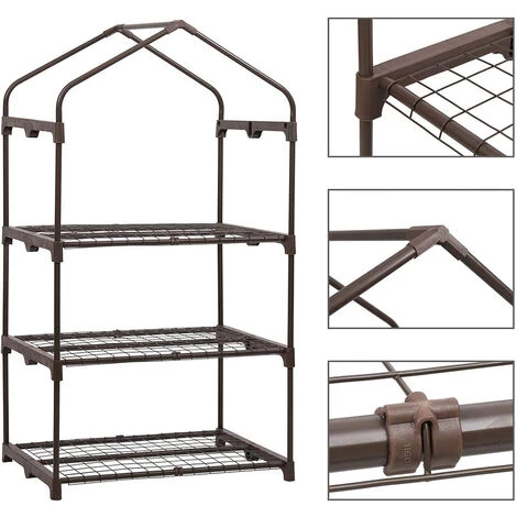 SEKEY Serre De Jardin Avec Bâche Amovible 69 X 49 X 125 Cm, Blanc 6 SEKEY Serre De Jardin Avec Bâche Amovible 69 X 49 X 125 Cm, Blanc – Image 4