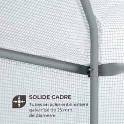 Waldbeck Plant Palace X2 Serre 200 X 220 X 100cm - Tube D'acier Film PVC Mesh -France Serre de jardin Soldes 2022 22845289 3