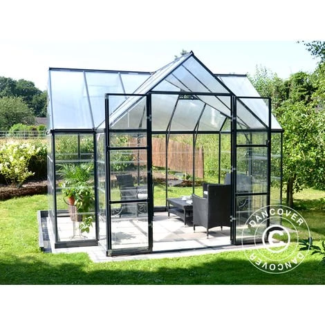 DANCOVER Kiosque De Jardin En Polycarbonate VICTORY, 10,41m², 3,66x3,05x2,69m, Gris - Gris 3 DANCOVER Kiosque De Jardin En Polycarbonate VICTORY, 10,41m², 3,66x3,05x2,69m, Gris - Gris
