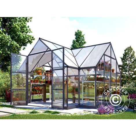 DANCOVER Kiosque De Jardin En Polycarbonate VICTORY, 10,41m², 3,66x3,05x2,69m, Gris - Gris 4 DANCOVER Kiosque De Jardin En Polycarbonate VICTORY, 10,41m², 3,66x3,05x2,69m, Gris - Gris – Image 2