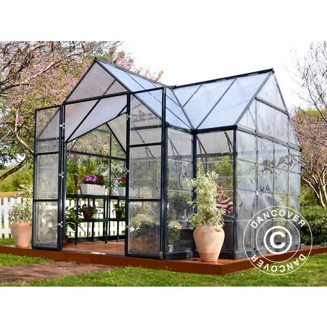 DANCOVER Kiosque De Jardin En Polycarbonate VICTORY, 10,41m², 3,66x3,05x2,69m, Gris - Gris 6 DANCOVER Kiosque De Jardin En Polycarbonate VICTORY, 10,41m², 3,66x3,05x2,69m, Gris - Gris – Image 4