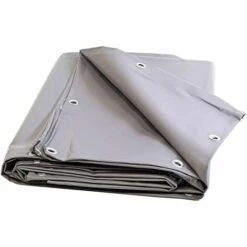 TECPLAST Bâche Tunnel Agricole 8x9 M Ignifugée M2 680TU2 Grise - Qualité 15 Ans - Bâche étanche Anti-Chaleur - Made In France - Grise