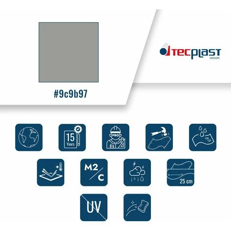 TECPLAST Bâche Tunnel Agricole 8x9 M Ignifugée M2 680TU2 Grise - Qualité 15 Ans - Bâche étanche Anti-Chaleur - Made In France - Grise 5 TECPLAST Bâche Tunnel Agricole 8x9 M Ignifugée M2 680TU2 Grise - Qualité 15 Ans - Bâche étanche Anti-Chaleur - Made In France - Grise – Image 3