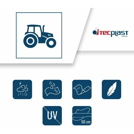 TECPLAST Bâche De Protection Agricole 150 G/m² - 6 X 10 M - Serre Tunnel - Bâches étanches - Bache Imperméable - Bicolore : Verte Et Bleue 5 TECPLAST Bâche De Protection Agricole 150 G/m² - 6 X 10 M - Serre Tunnel - Bâches étanches - Bache Imperméable - Bicolore : Verte Et Bleue – Image 3