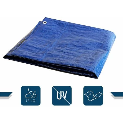 TECPLAST Bâche De Protection Agricole 150 G/m² - 8 X 12 M - Serre Tunnel - Bâches étanches - Bache Imperméable - Bicolore : Verte Et Bleue 4 TECPLAST Bâche De Protection Agricole 150 G/m² - 8 X 12 M - Serre Tunnel - Bâches étanches - Bache Imperméable - Bicolore : Verte Et Bleue – Image 2