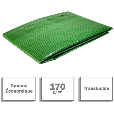 TECPLAST Bâche De Protection Agricole 170 G/m² - 4 X 10 M - Verte - Serre Tunnel - Petite Serre De Jardin - Bache Imperméable - Transparente Armée 4 TECPLAST Bâche De Protection Agricole 170 G/m² - 4 X 10 M - Verte - Serre Tunnel - Petite Serre De Jardin - Bache Imperméable - Transparente Armée – Image 2
