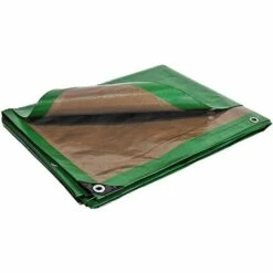 TECPLAST Bâche Agricole 3x5 M 250AG Verte Et Marron - Haute Performance - Bâche De Protection étanche Pour Matériel Agricole - Bicolore : Verte Et Marron