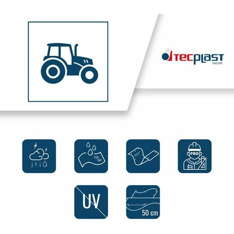 TECPLAST Bâche Agricole 3x5 M 250AG Verte Et Marron - Haute Performance - Bâche De Protection étanche Pour Matériel Agricole - Bicolore : Verte Et Marron 5 TECPLAST Bâche Agricole 3x5 M 250AG Verte Et Marron - Haute Performance - Bâche De Protection étanche Pour Matériel Agricole - Bicolore : Verte Et Marron – Image 3