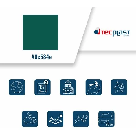 TECPLAST Bâche Agricole 6x8 M 900AG Verte - Qualité 15 Ans - Bâche De Protection étanche Pour Matériel Agricole - Made In France - Verte 5 TECPLAST Bâche Agricole 6x8 M 900AG Verte - Qualité 15 Ans - Bâche De Protection étanche Pour Matériel Agricole - Made In France - Verte – Image 3