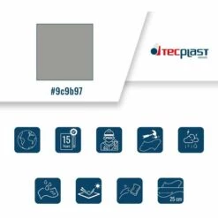 TECPLAST Bâche Agricole 5x6 M 900AG Grise - Qualité 15 Ans - Bâche De Protection étanche Pour Matériel Agricole - Made In France - Grise -France Serre de jardin Soldes 2022 23711679 3