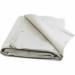 TECPLAST Bâche Agricole 8x12 M 680AG Blanche - Qualité 10 Ans - Bâche De Protection étanche Pour Matériel Agricole - Made In France - Blanche