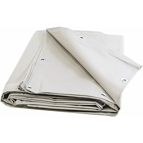TECPLAST Bâche Agricole 8x12 M 680AG Blanche - Qualité 10 Ans - Bâche De Protection étanche Pour Matériel Agricole - Made In France - Blanche 3 TECPLAST Bâche Agricole 8x12 M 680AG Blanche - Qualité 10 Ans - Bâche De Protection étanche Pour Matériel Agricole - Made In France - Blanche