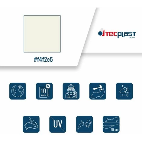 TECPLAST Bâche Agricole 8x12 M 680AG Blanche - Qualité 10 Ans - Bâche De Protection étanche Pour Matériel Agricole - Made In France - Blanche 5 TECPLAST Bâche Agricole 8x12 M 680AG Blanche - Qualité 10 Ans - Bâche De Protection étanche Pour Matériel Agricole - Made In France - Blanche – Image 3