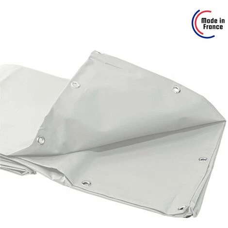 TECPLAST Bâche Agricole 8x12 M 680AG Blanche - Qualité 10 Ans - Bâche De Protection étanche Pour Matériel Agricole - Made In France - Blanche 7 TECPLAST Bâche Agricole 8x12 M 680AG Blanche - Qualité 10 Ans - Bâche De Protection étanche Pour Matériel Agricole - Made In France - Blanche – Image 5