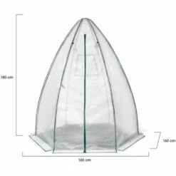 IDMARKET Serre D'hivernage Dôme 160 X 160 X 180 CM -France Serre de jardin Soldes 2022 24722032 5