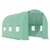 Outsunny Serre De Jardin Tunnel 4,5L X 2l X 2H M Châssis Tubulaire Acier Galvanisé Renforcé 1,8 Cm 6 Fenêtres 1 Porte Vert - Vert -France Serre de jardin Soldes 2022 25007358 1