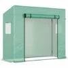Outsunny Serre De Jardin 200L X 73l X 168H Cm Acier PE Haute Densité 140 G/m² Anti-UV Avec Porte Zippée Déroulante Et Fenêtres Vert -France Serre de jardin Soldes 2022 25007467 1
