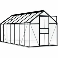 ASUPERMALL Serre Avec Cadre De Base Anthracite Aluminium 8,17 M²