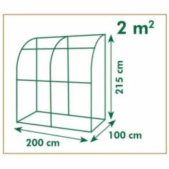 TRUE DEAL Nature Serre Tunnel 200x100x215 Cm -France Serre de jardin Soldes 2022 26309058 4